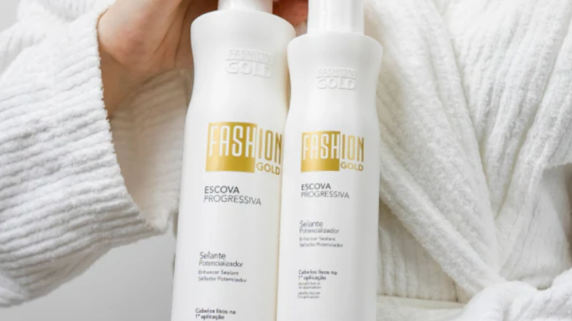 A Person Holding Ybera’s Fashion Gold Keratin Treatment
