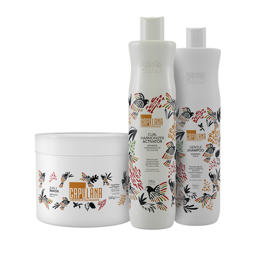 KIT Ativador CAPULANA - Gentle SHAMPOO  + 2-in-1 MASK  + Curl ACTIVATOR 500g/ 17,6fl oz