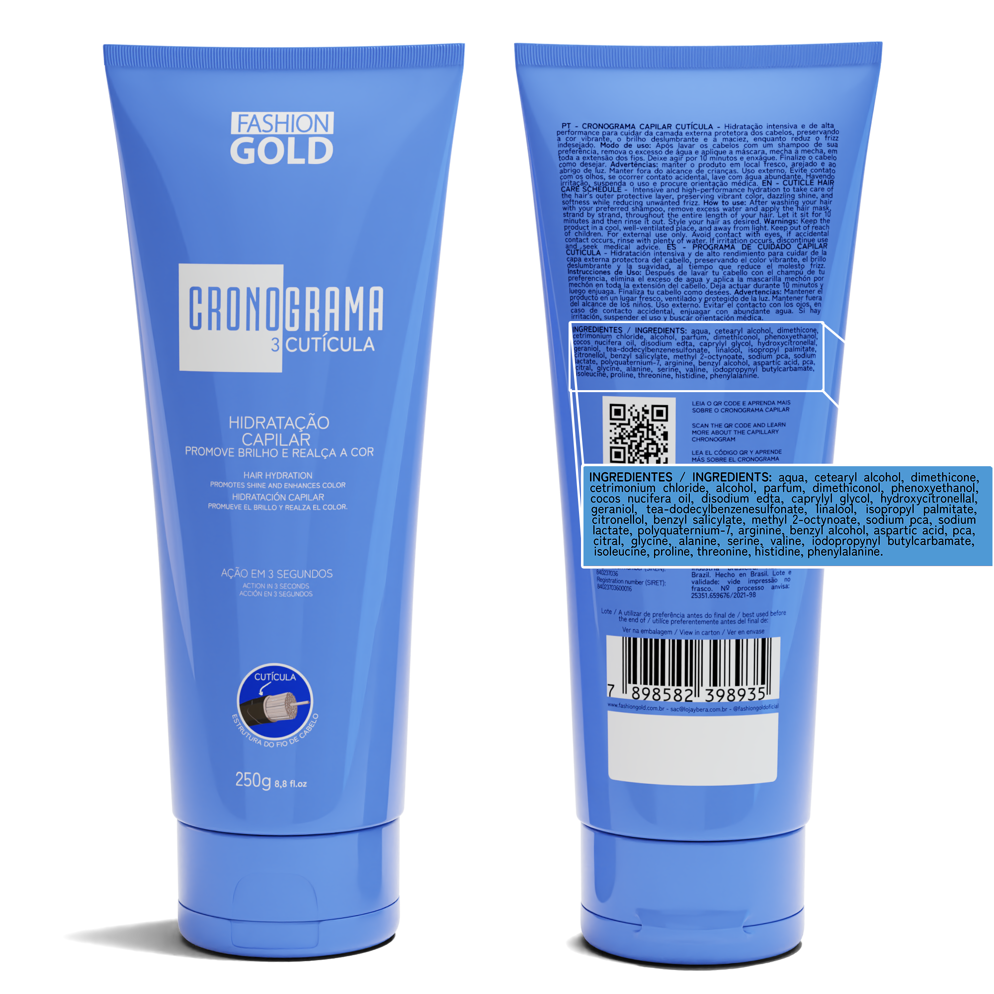 Kit CRONOGRAMA Hair Care System - Fashion Gold