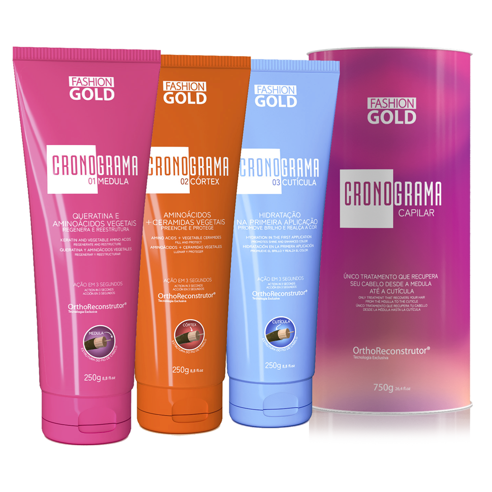 Kit CRONOGRAMA Hair Care System - Fashion Gold
