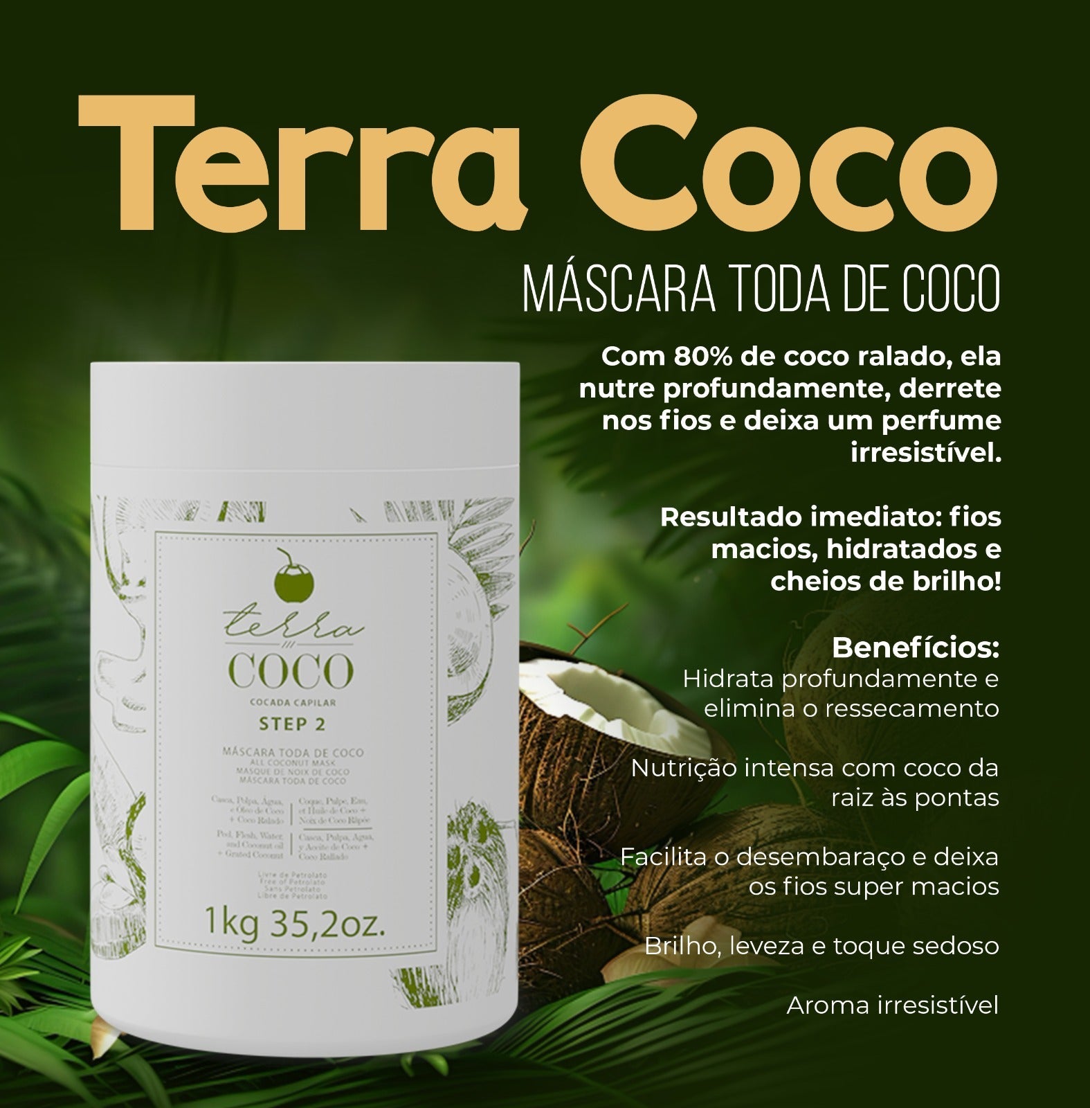 Coconut-Based Mask 1kg / 33oz - TERRA COCO