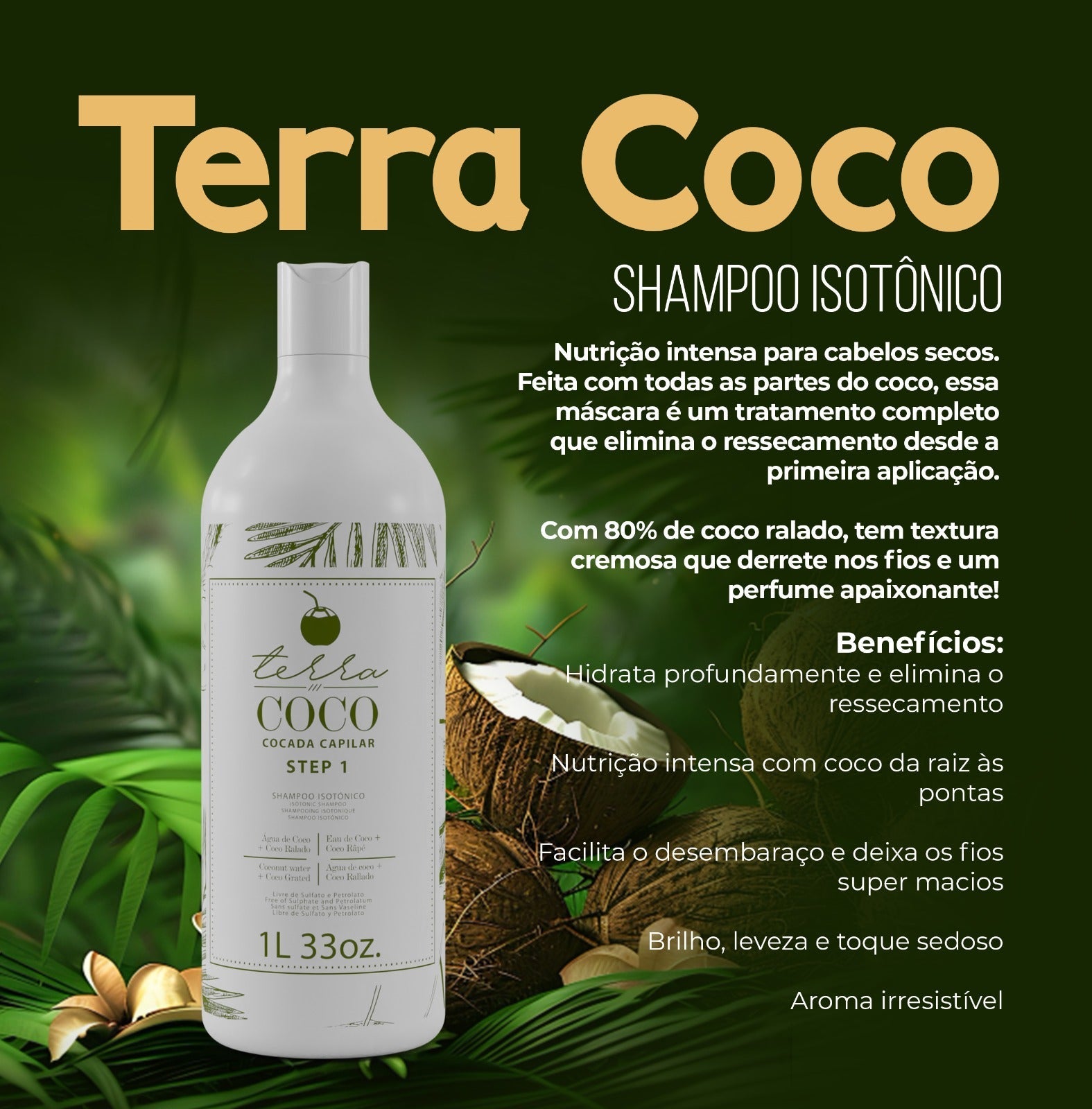 Isotonic Shampoo 1L / 33oz - TERRA COCO