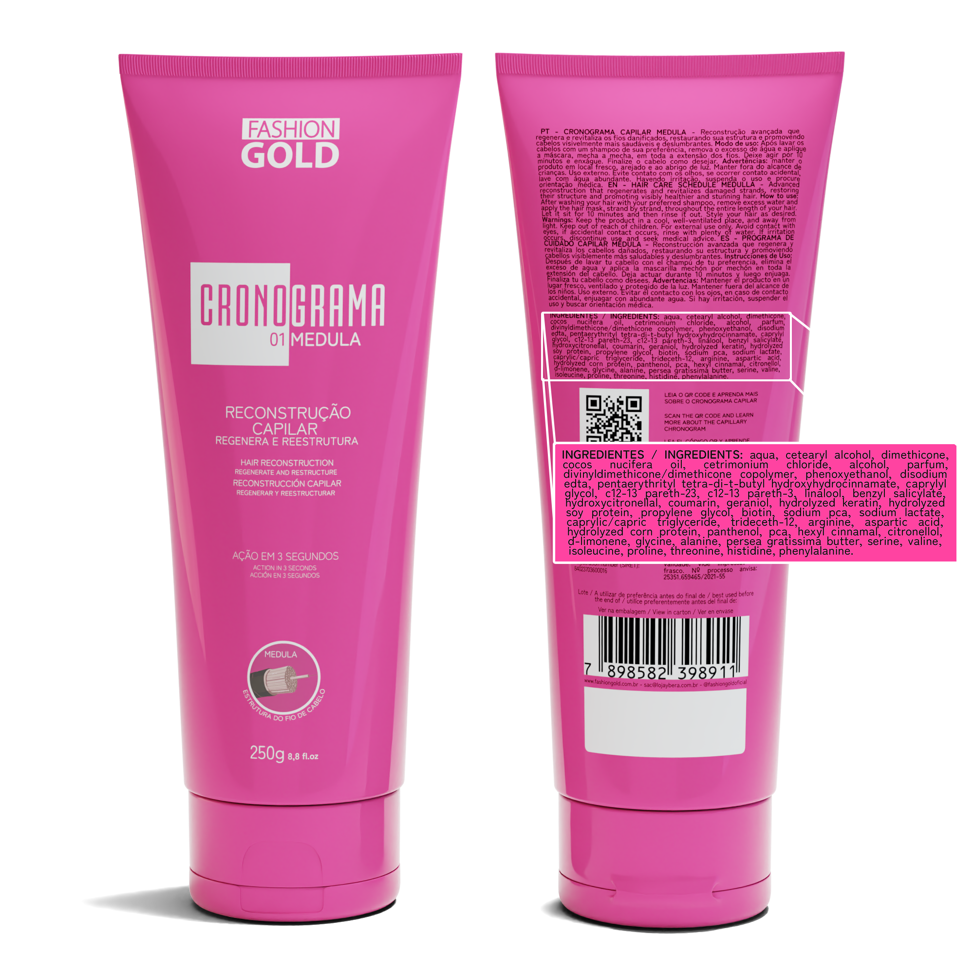 Kit CRONOGRAMA Hair Care System - Fashion Gold