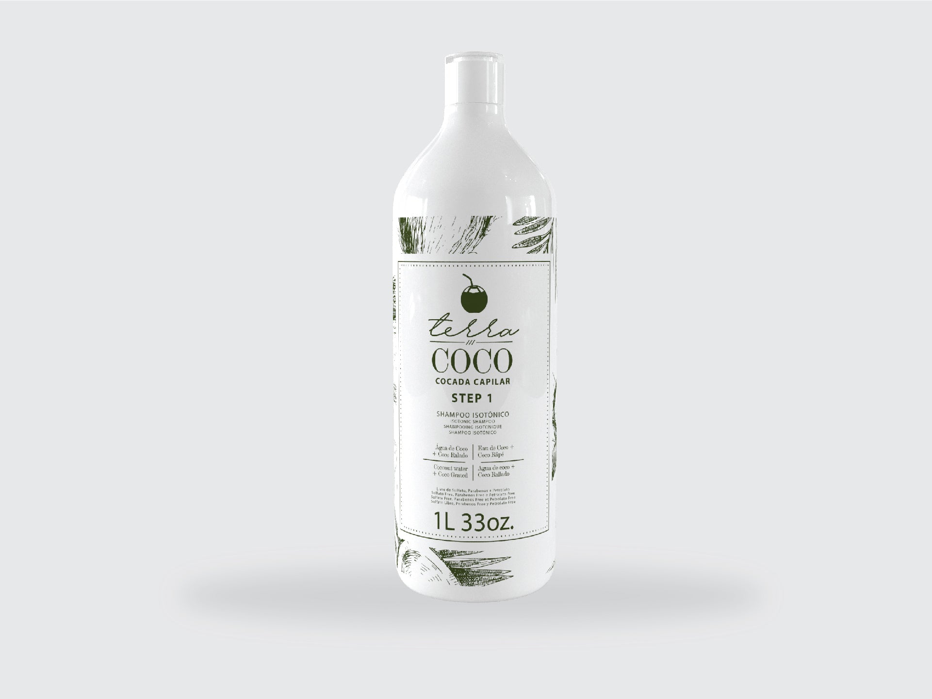 Kit TERRA COCO Isotonic Shampoo + Coconut-Based Mask 1kg / 33oz